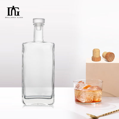 750 ml heldere rum gin glazen fles voor wodka industriële dranken basismateriaal glas
