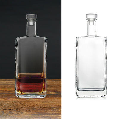 750 ml heldere rum gin glazen fles voor wodka industriële dranken basismateriaal glas