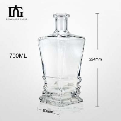 Leeg glasfles voor wodka wijn whisky rum gin 500 ml/700 ml/750 ml/1000 ml capaciteit