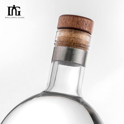 Glaskraag Materiaal 700 ml donkergroen lege wijnfles met corksluiting