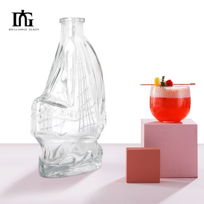 Custom Luxury 500ml Ahornblad Glasfles voor Wijn Whiskey Gin Dranken