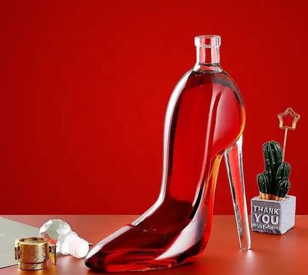Unieke vorm 500 ml 750 ml High Heel Shoe Liquor Whiskey Rode Wijn Vodka Glasfles