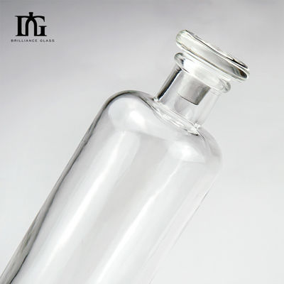 500 ml/700 ml/750 ml ronde kolommen dunne hoge vodka glazen flessen met kurk schroefdeksel