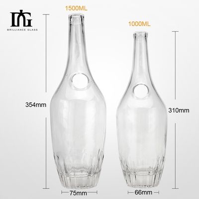 Glasflessen voor Liquor Gin Whisky Wine Vodka Custom Label Screen Printing Screw Cap
