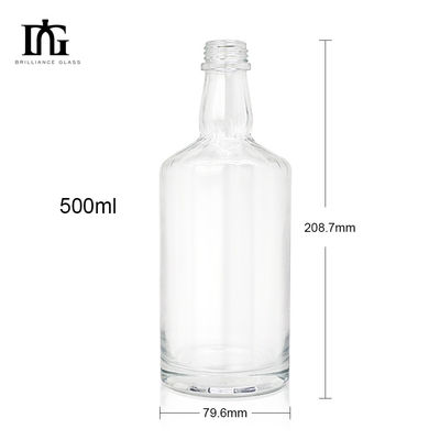 Glasbasismateriaal 750 ml leeggevoerde whisky-wijnfles voor alcoholflessen