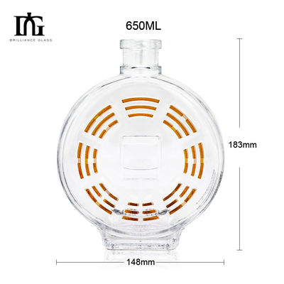 Glaskraag 450ml 700ml 750ml Rum Vodka Whisky Liquor Gin Spirits Fles met kurk