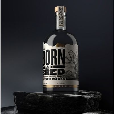 Doorzichtige ronde glazen fles voor gedistilleerde dranken Vodka Gin Rum Brandy 750 ml 500 ml 375 ml
