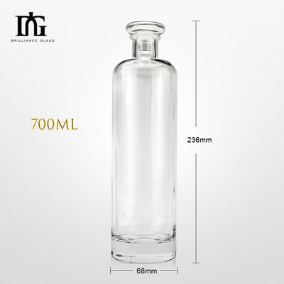 375/500/700/750/1000 ml helder glasfles voor whisky, rum en gin