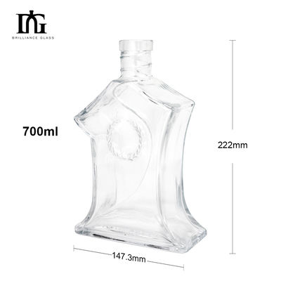 Kap Type Cork Schroef Beide 700ml 70cl 750ml 75cl Glasfles voor Brandy Whiskey Gin Vodka