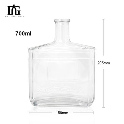 Persoonlijke Gin Whisky Spirit Vodka Brandy Fles met kurk sluiting en 750 ml capaciteit