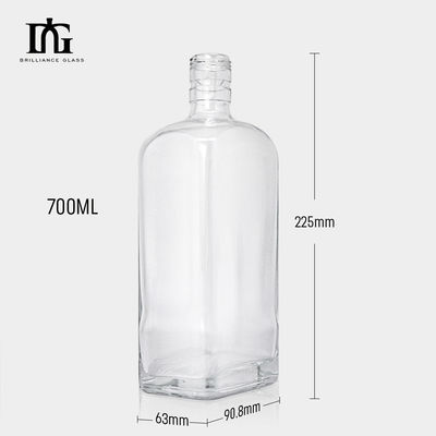 500 ml 700 ml Custom Juice Beverage Liquor Spirits Glasfles met kurk en schroefdeksel