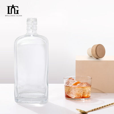 500 ml 700 ml Custom Juice Beverage Liquor Spirits Glasfles met kurk en schroefdeksel