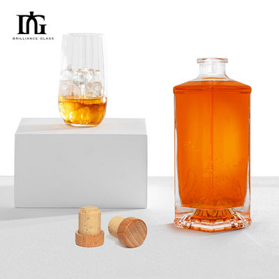 Verzegelingsvorm Cork 500 ml heldere flessen glas voor alcoholische dranken