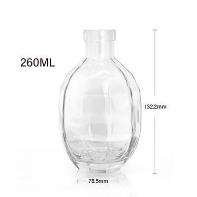 Glas lichaam 250 ml 375 ml 500 ml Vodka Liquor Wijn Spirits Fles met deksel voor Brandy Whisky