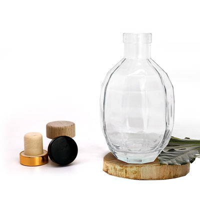 Glas lichaam 250 ml 375 ml 500 ml Vodka Liquor Wijn Spirits Fles met deksel voor Brandy Whisky