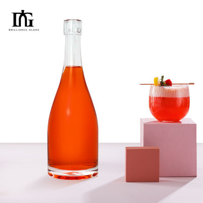 Aanpassen 500 ml glazen fles voor brandy sap wijn alcohol OEM / ODM unieke vorm