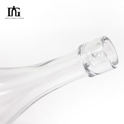 Aanpassen 500 ml glazen fles voor brandy sap wijn alcohol OEM / ODM unieke vorm