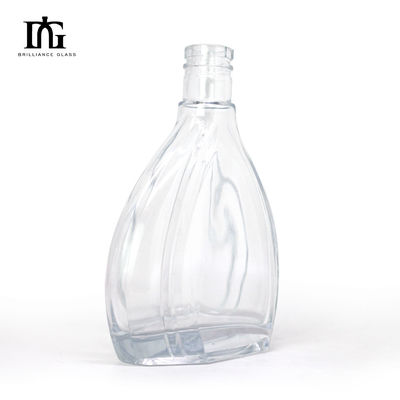 Doorzichtige ronde 700 ml 750 ml glazen vodka whisky rumfles met schroefdeksel en monster