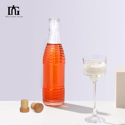 Vrij geleverd Glasfles 700 ml 500 ml voor wijn Vodka Brandy Helder Doorzichtig Leeg