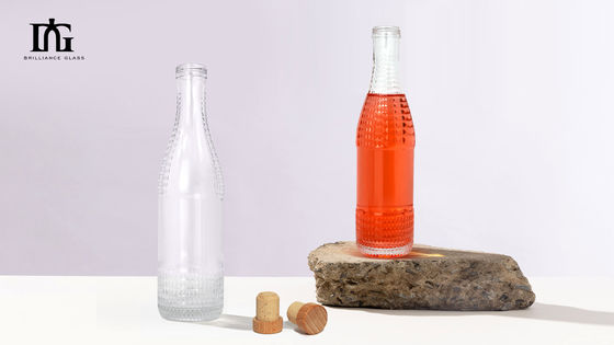 Vrij geleverd Glasfles 700 ml 500 ml voor wijn Vodka Brandy Helder Doorzichtig Leeg