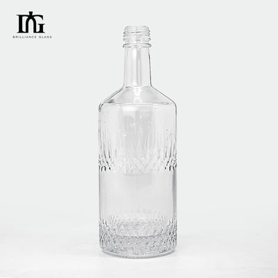 Duidelijke vierkant klassieke lege glazen fles voor eindlikeren en dranken