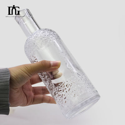 750 ml/700 ml glazen fles voor wodka gin rum whisky geleverd door acceptatie van aangepast logo