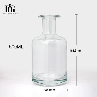 Op maat gemaakte schermdrukkerij 500 ml glazen fles voor vodka Whisky liquor