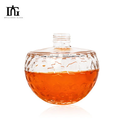 Wijntafel met fles en glazen fles 500 ml 700 ml Transparante unieke lege Flint Draagbare picknick