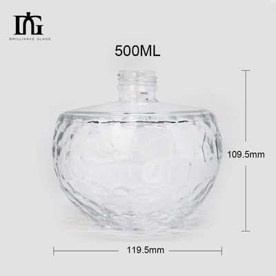 Wijntafel met fles en glazen fles 500 ml 700 ml Transparante unieke lege Flint Draagbare picknick