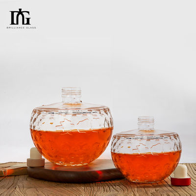 Wijntafel met fles en glazen fles 500 ml 700 ml Transparante unieke lege Flint Draagbare picknick