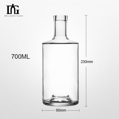 500 ml 700 ml 750 ml aanpasbaar gegraveerd label met warm stempel glasfles voor dranken