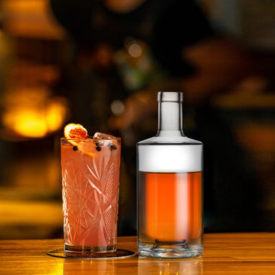 500 ml 700 ml 750 ml aanpasbaar gegraveerd label met warm stempel glasfles voor dranken