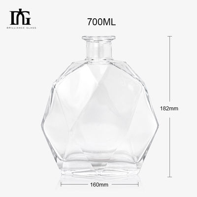700 ml lege alcoholglasflessen voor gin, rum, whisky en wodka