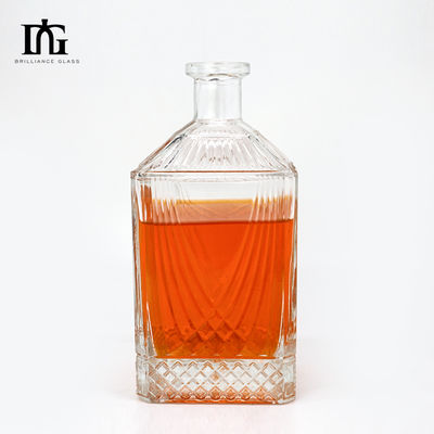 Glaskraag materiaal 250 ml ronde wijnfles voor gedistilleerde dranken OEM/ODM aanvaardbaar