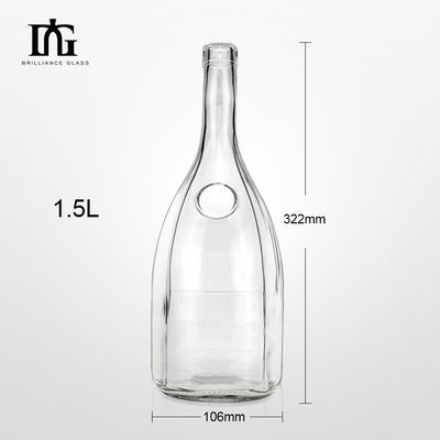 OEM/ODM Acceptabel 1500 ml aangepaste ijsfles voor wijn lege glazen fles