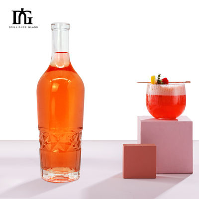 Aanvaardbaar OEM/ODM Europese stijl Luxe 700 ml 750 ml Unieke Whisky Rum Gin Glasfles