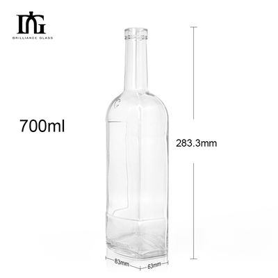 Glaskraag 750 ml 700 ml 500 ml Ronde wijnfles voor drank Aanvaardbaar