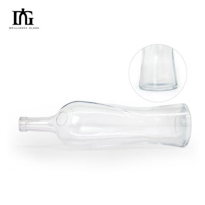 750 ml glazen wijnfles voor gedistilleerde dranken Whisky kraag Materiaal glas dop type kurk schroef beide