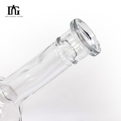 Whisky Vodka Gin Rum 700 ml Ronde heldere glazen fles met kurk en schroefdeksel