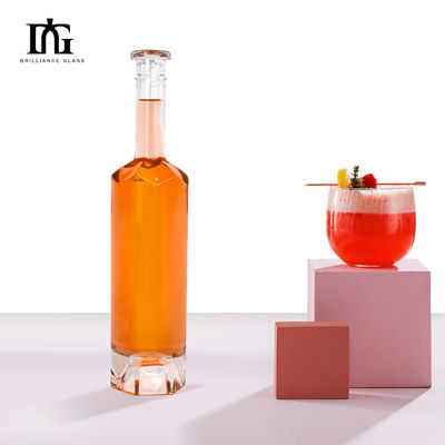 Whisky Vodka Gin Rum 700 ml Ronde heldere glazen fles met kurk en schroefdeksel