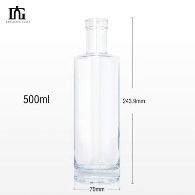 VODKA 750 ml Ronde heldere fles Gin Rum Brandy Glasfles Europese stijl Luxe