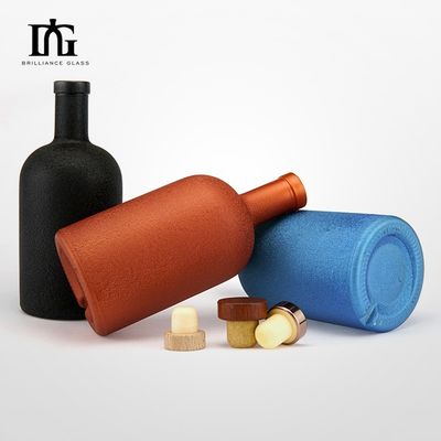 500 ml glazen fles met kurk en schroefdop voor olijfolie Liquor Gin Vodka Vloeistof verkoop