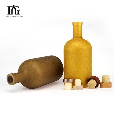 500 ml glazen fles met kurk en schroefdop voor olijfolie Liquor Gin Vodka Vloeistof verkoop
