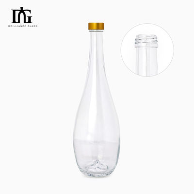 Spirits Liquor Drankverkoop Vierkante vorm Op maat 500 ml 700 ml 750 ml heldere glazen fles