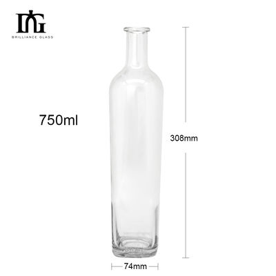 Leeg drankje fles voor dranken 1750 ml Custom kraag materiaal glasfles