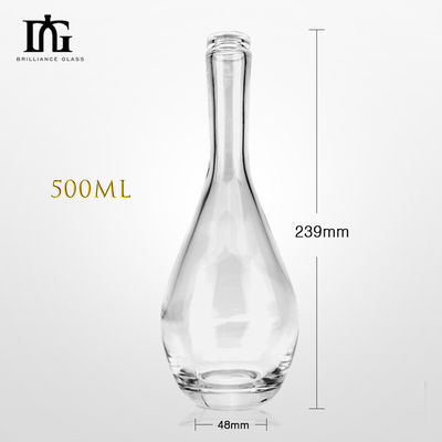 500 ml/700 ml/750 ml Eind aanpasbaar Slank lange nek Champagne Vodka Glas wijnfles