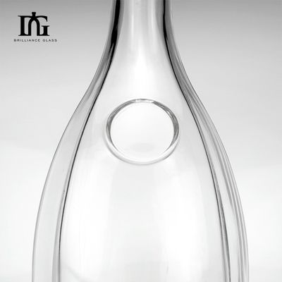 Juice Transparent Screen Printing Traan Druppelvorm Fles Cork Glas met Gouden Caps