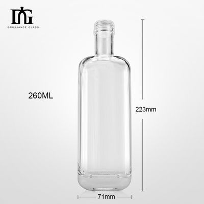 260 ml vierkante wijnglasfles met kurk voor op maat gemaakte gravure- en schilderopties
