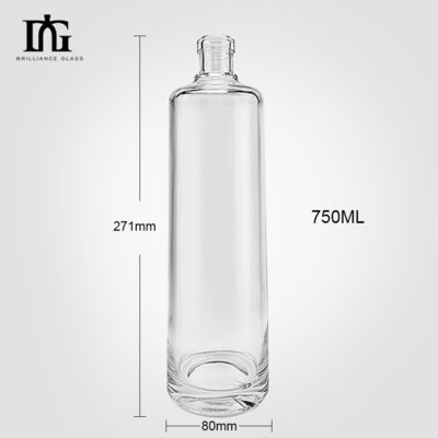 Custom Logo Glasfles 500 ml 750 ml voor Whiskey Gin Rum Brandy Tequila Mineraalwater
