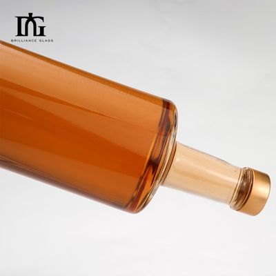 Graveren Klassieke lege 500 ml Custom Flint Clear Ronde glazen flessen voor drank